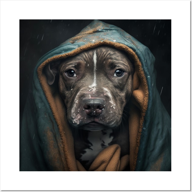 Very Sad Pit Bull Wall Art by Enchanted Reverie